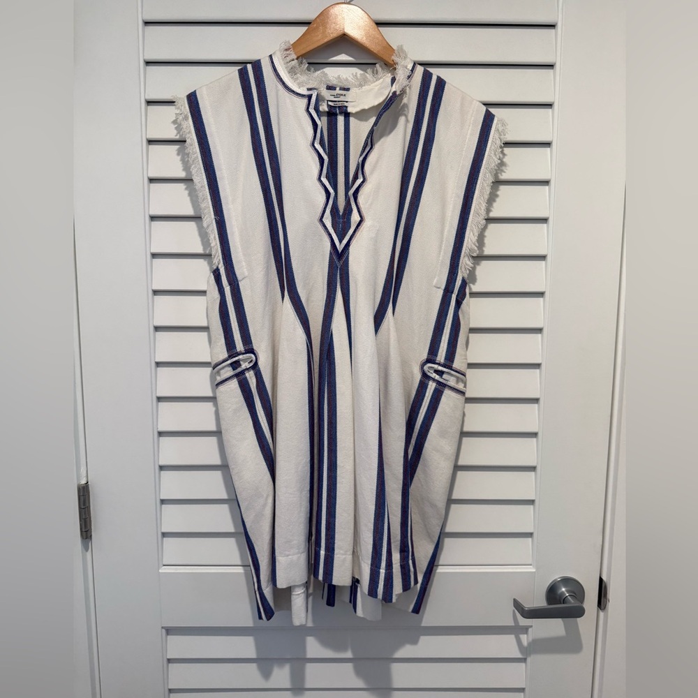 Etoile Striped Blue and White Cotton Mini Dress
